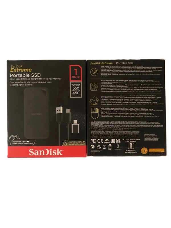 SanDisk Extreme SSD Externe Portable 1 To – USB 3.1 Gen 2