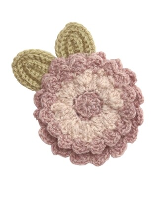 Pink Crochet Cashmere Flower