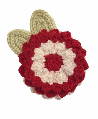 Red Crochet Cashmere Flower