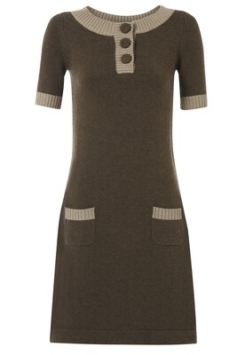 Knitted Taupe Shift Dress