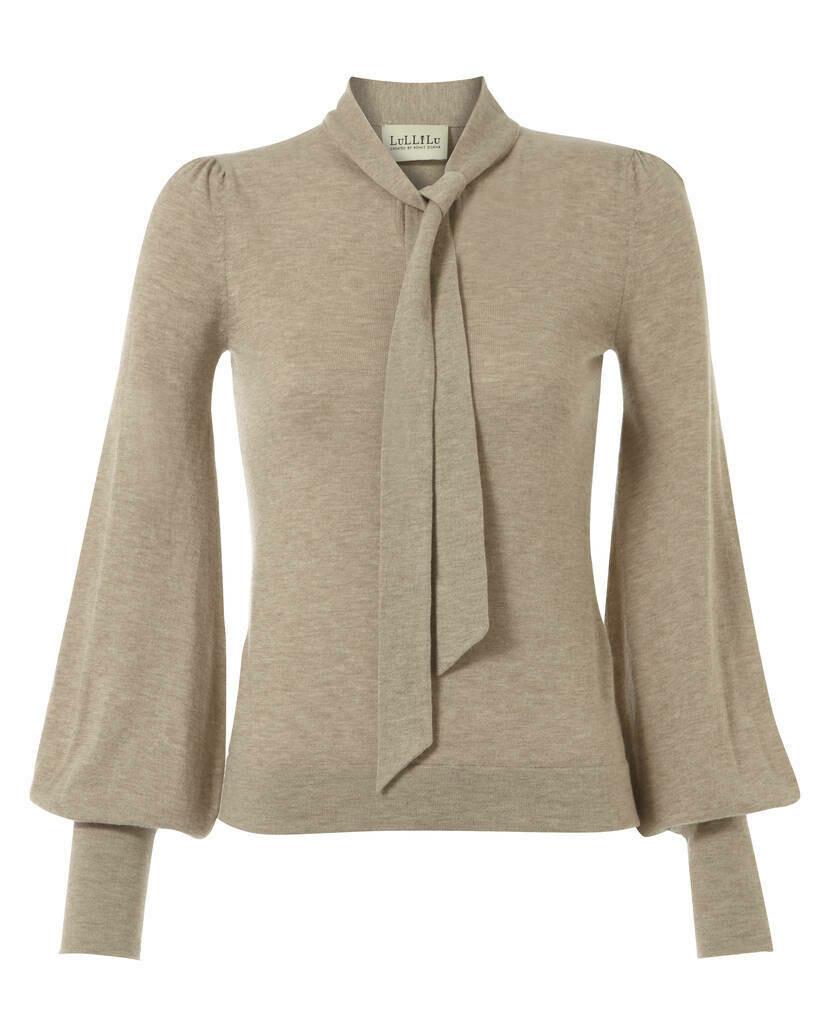 Champagne Tie neck top