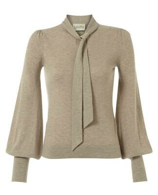 Champagne Tie neck top