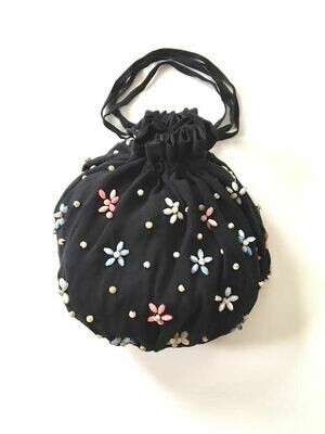Silk Pearl Beaded Bag