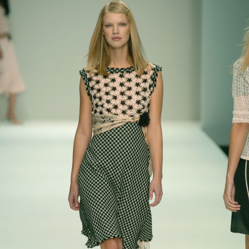 Guipure Lace and Summer Tweed Dress