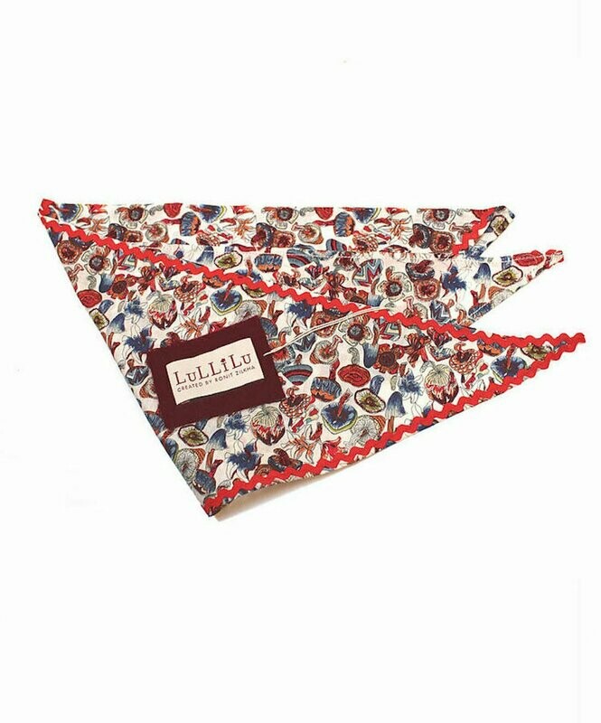 Red Toadstool Liberty Print Headscarf