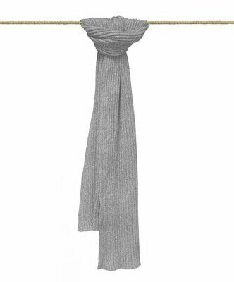 Pure Cashmere Long Ribbed Scarf