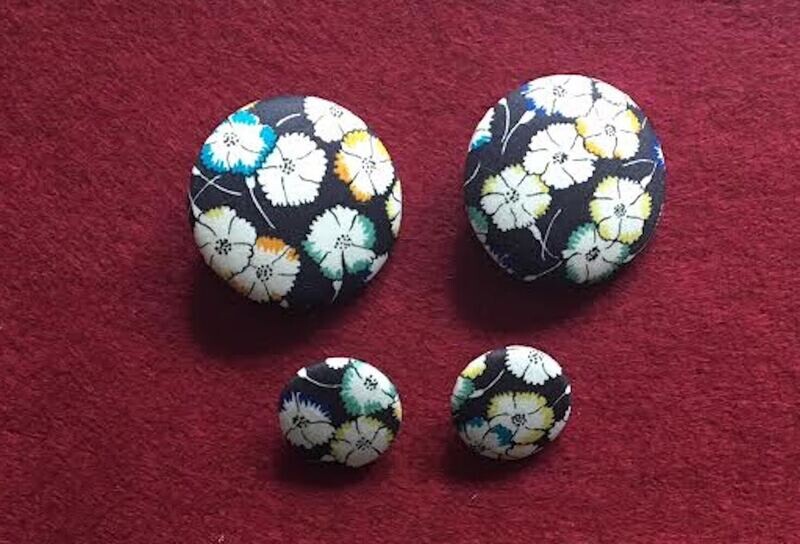 Liberty Print Covered Buttons Set of 4
