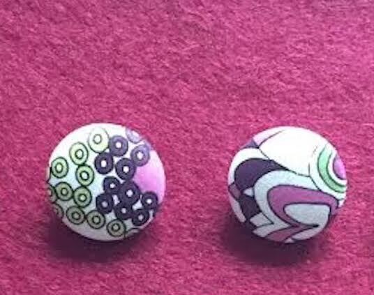 Liberty Print Covered Buttons Set of 7