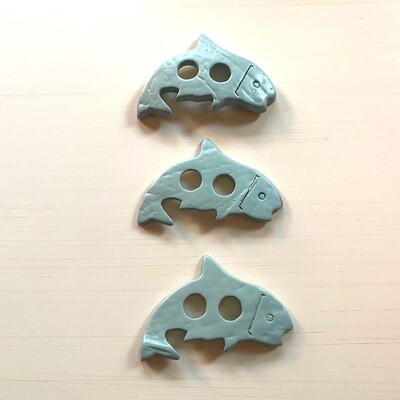 A Set Of Fish Design Large Buttons
