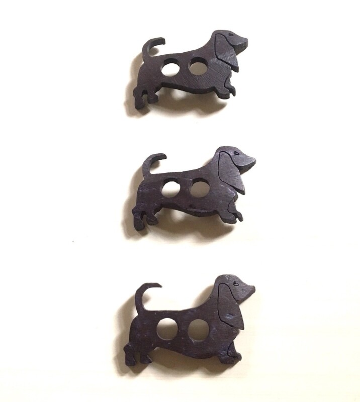 A Set Of Dog Design Large Buttons