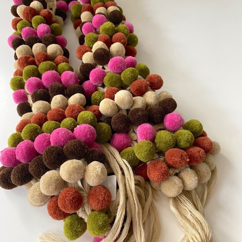 Pom Pom Tasselled Scarf