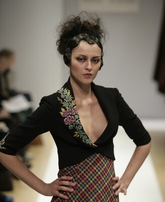Wool Fitted Embroidered Jacket