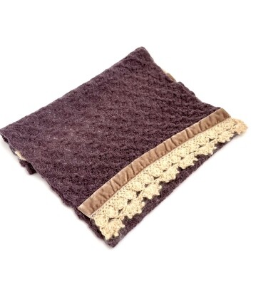 Wool mix Lacy Knit Neck Scarf