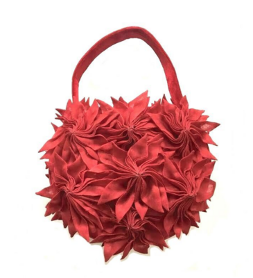 Red Organza Flower Bag