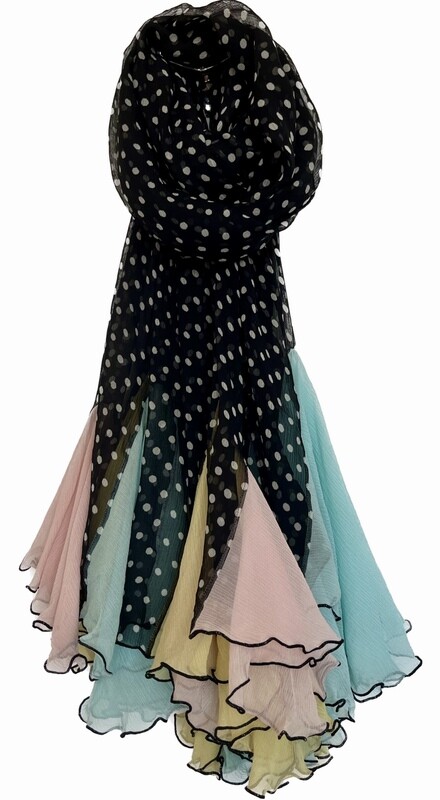 Silk Monochrome Large Scarf