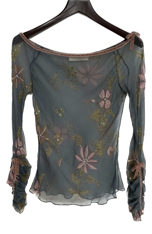 Silk Chiffon Beaded Blouse Silk Chiffon Beaded Blouse