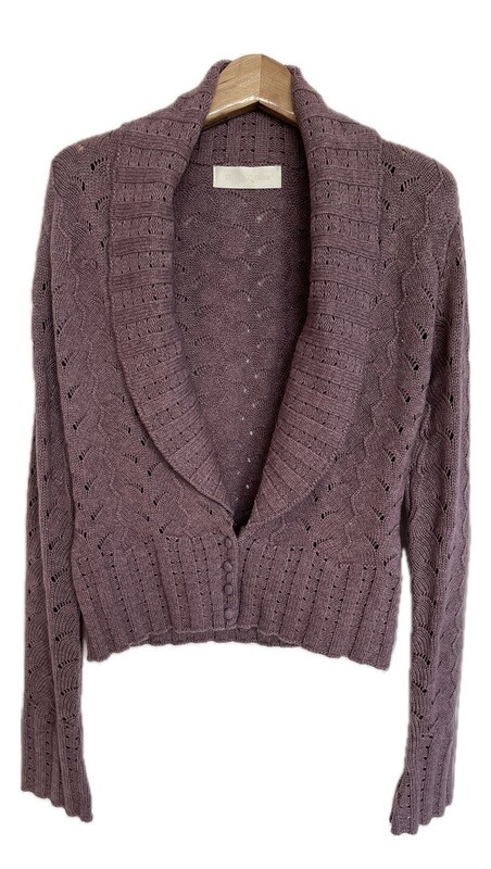 Lacy Knit Shawl Collar Cardigan Lacy Knit Shawl Collar Cardigan