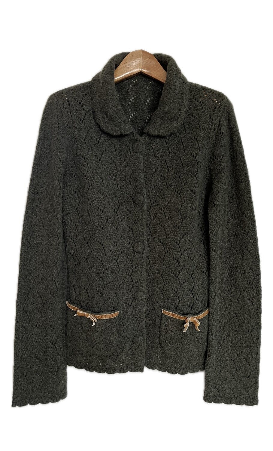 Cashmere Lacy Knit Cardigan