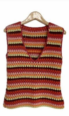 Hand Crochet Cashmere sleeveless Top