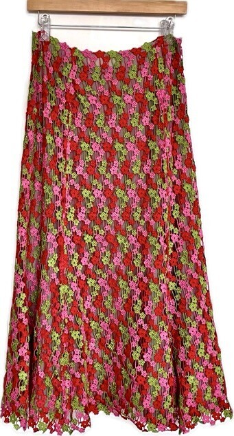 Guipure Lace Midi Skirt