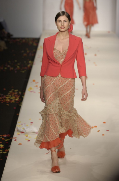 Flower Print Silk Chiffon Skirt