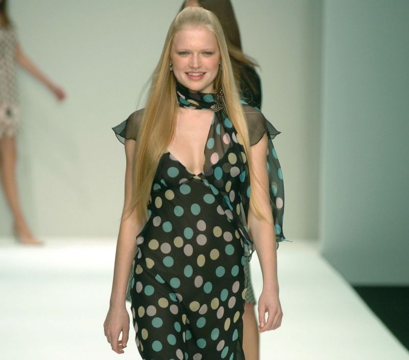 Dotty Silk Chiffon Dress