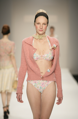 Pink Floral Bikini and top