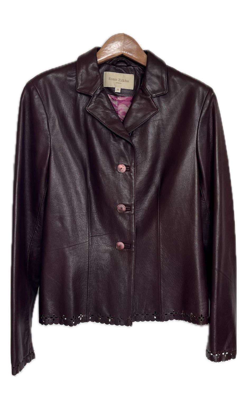Berry Leather Jacket