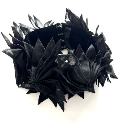 Red Organza Flower Collar