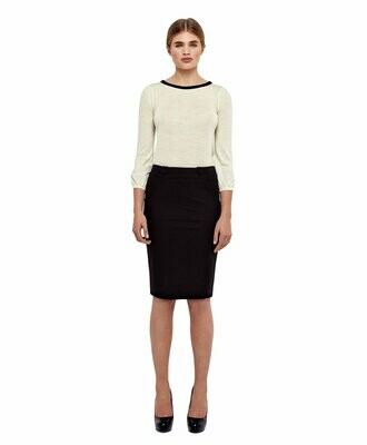 Black Tailored Pencil Ponte Skirt Black Tailored Pencil Ponte Skirt