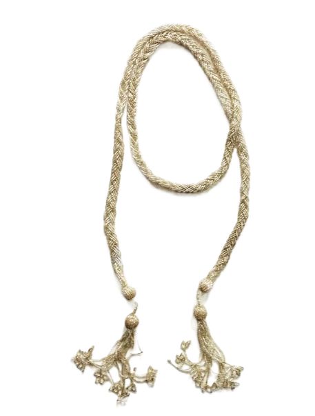 Beaded Tie Up Tassel Necklace/Belt