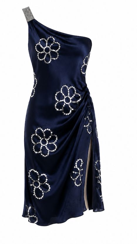 Silk Satin Midnight Navy Dress