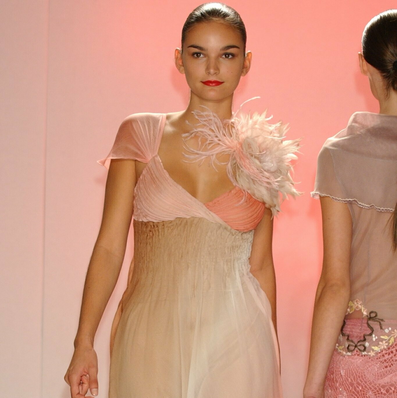 Silk Chiffon Draped Romantic Dress. Silk Chiffon Draped Romantic Dress.