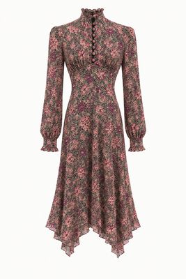 Floral Print Georgette Dress Floral Print Georgette Dress
