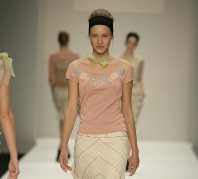 Embroidered Silk Knitted Top or Cardigan