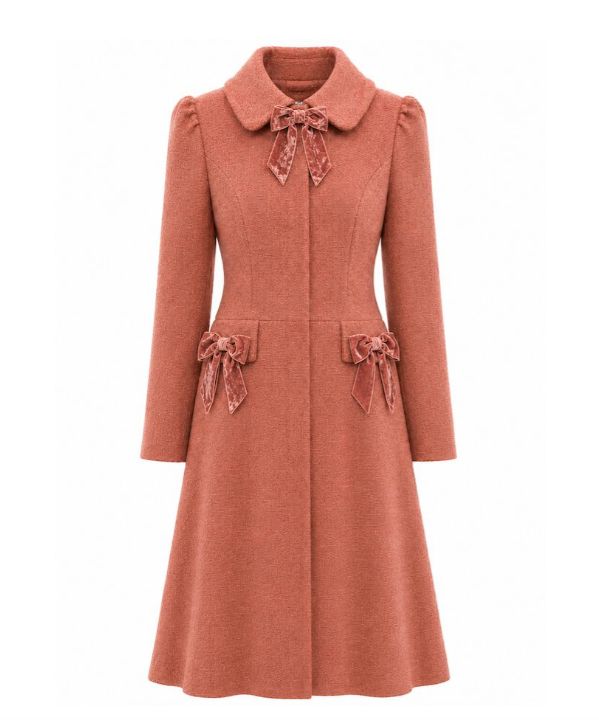 Wool Coat with Velvet Trims Wool Coat with Velvet Trims
