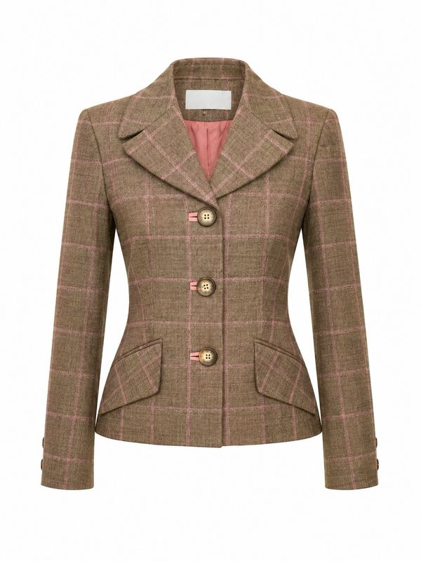 Checked Jacket and Skirt suit