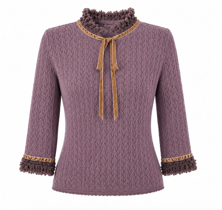 Lacy Knitted Wool Cashmere Top Lacy Knitted Wool Cashmere Top