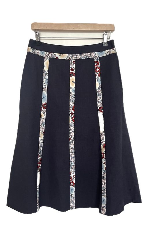 Cotton & Linen Panelled Skirt