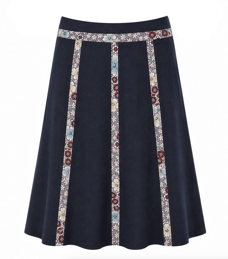 Cotton & Linen Panelled Skirt Cotton & Linen Panelled Skirt