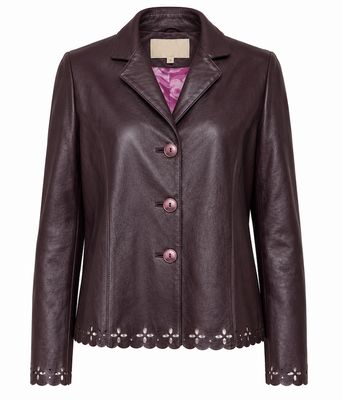Berry Leather Jacket