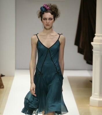 Cobalt Blue Silk Chiffon Dress Cobalt Blue Silk Chiffon Dress