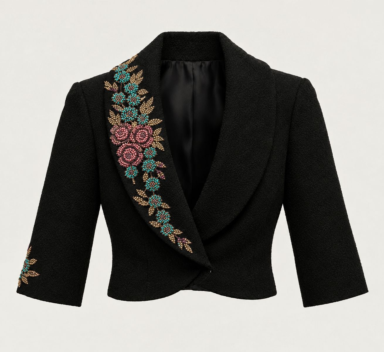 Wool Fitted Embroidered Jacket Wool Fitted Embroidered Jacket