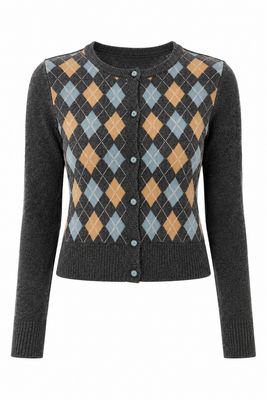 Cashmere Intarsia Cardigan