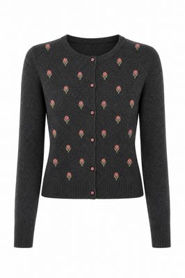 Cashmere Intarsia Cardigan Cashmere Intarsia Cardigan