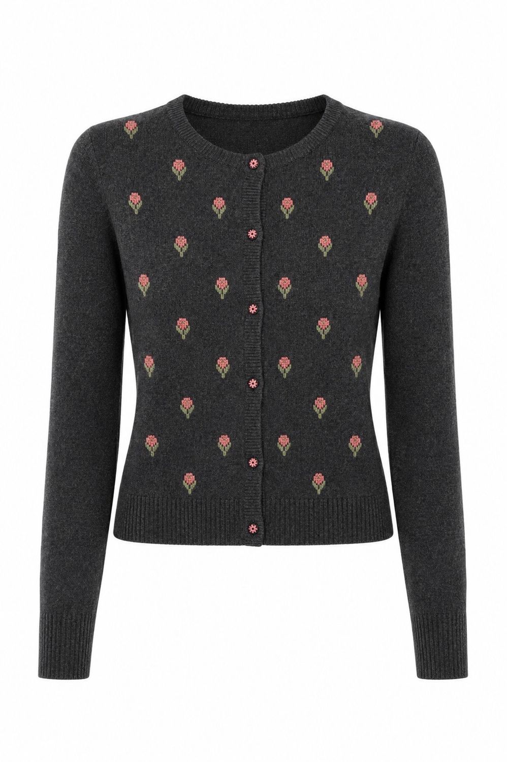 Cashmere Intarsia Cardigan