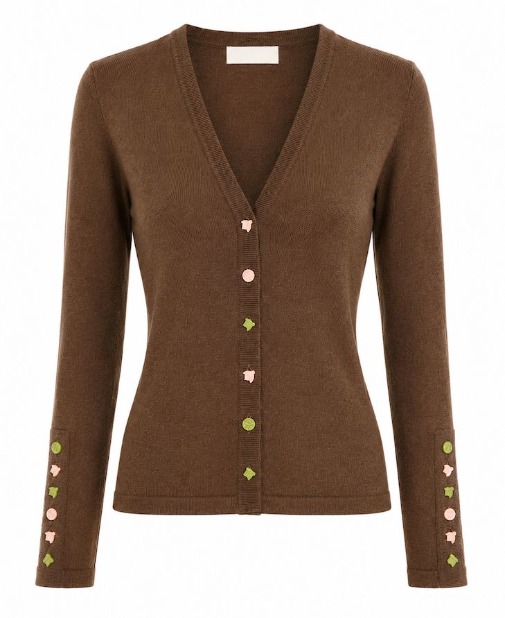 Pure Wool Cardigan with insect buttons. Pure Wool Cardigan with insect buttons.