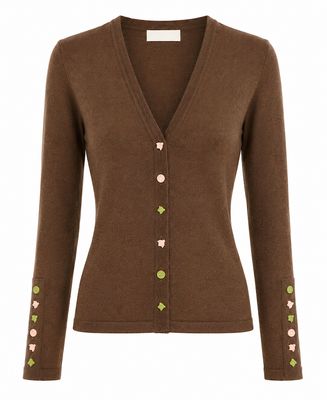 Pure Wool Cardigan with insect buttons. Pure Wool Cardigan with insect buttons.