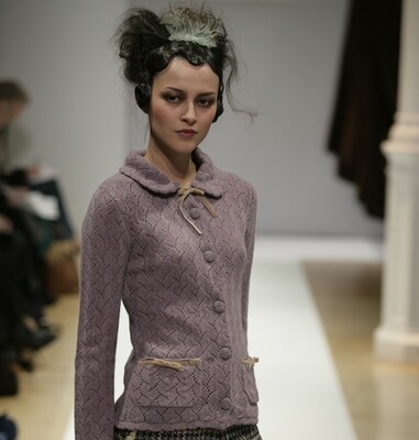 Cashmere Lacy Knit Cardigan