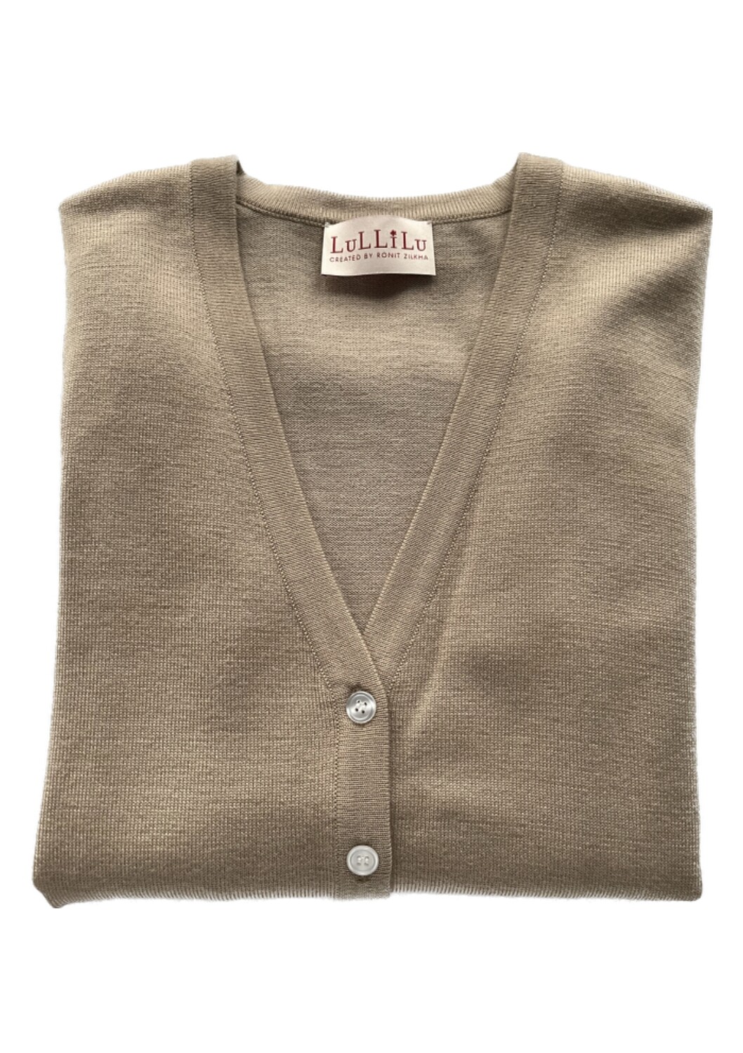 Wool Cardigan with buttoned sleeve